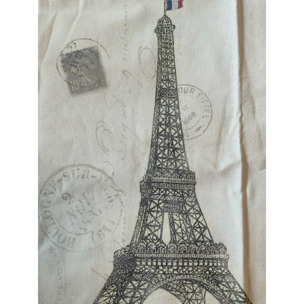 New Paris Eiffel Tower Cotton Dish Tea Towel & Vintage Keychain